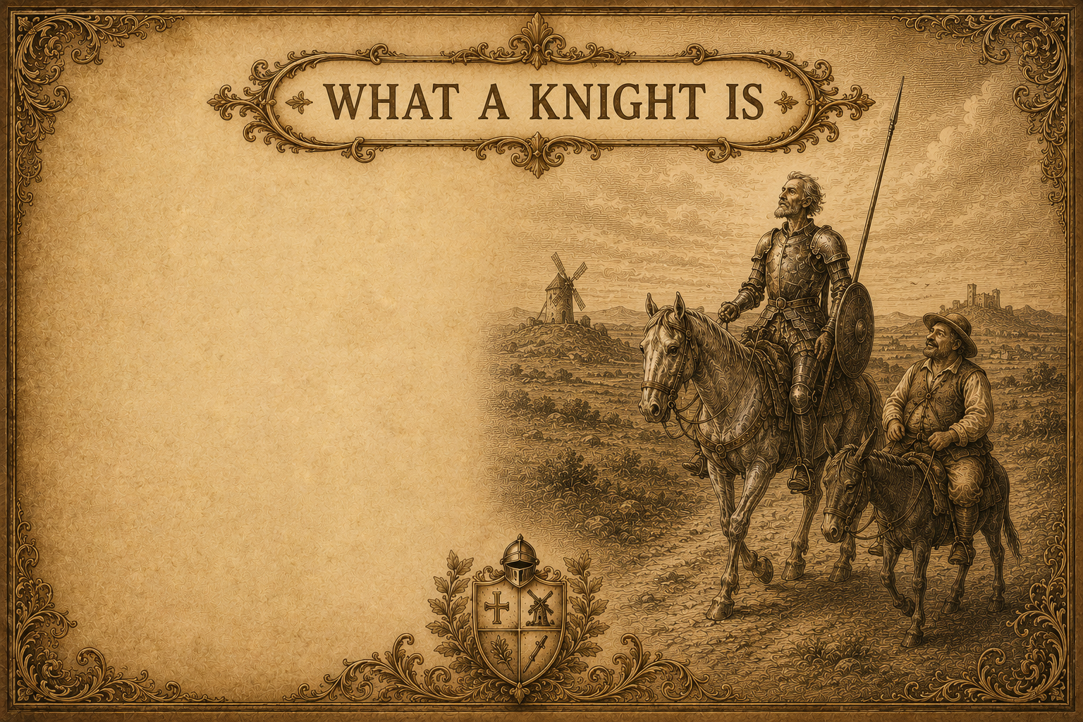 What a Knight Is illustrated plate